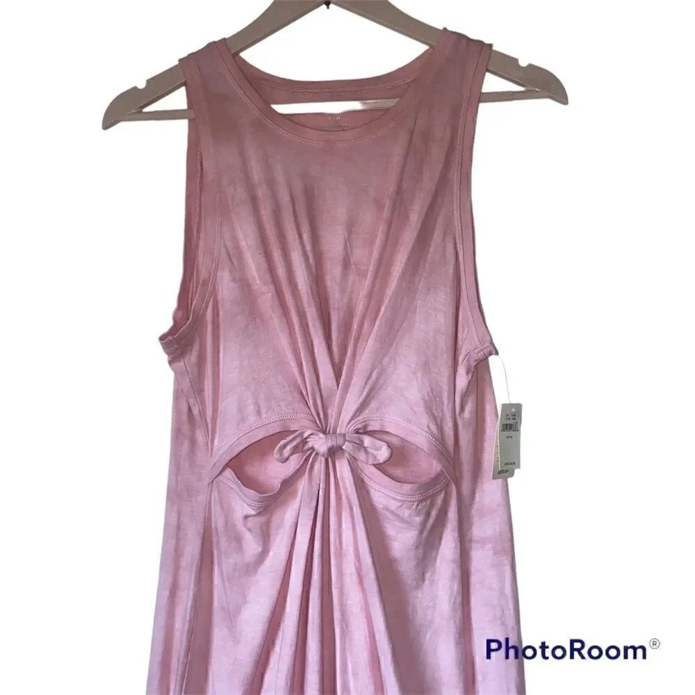 American Eagle Aerie Cut Out Knot Jersey Sleeveless Tank Mini Dress pink NWT - Picture 5 of 14